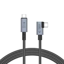 Tech-Protect Ultraboost Max L USB-C / USB-C angle cable USB 4.0 8K 40Gbps PD 240W 150cm Grey
