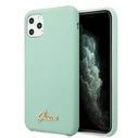 Guess GUHCN65LSLMGG iPhone 11 Pro Max green hard case Silicone Vintage Gold Logo