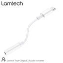Αντάπτορας USB Lamtech Type-C Audio JACK 3,5mm WHITE