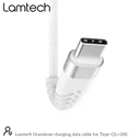 Καλώδιo USB Lamtech Type-C V2,0 HIGH QUALITY UNBREAKABLE SILVER 2M