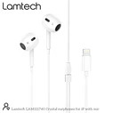 Handsfree Ακουστικά Lamtech Lightning With Microphone WHITE