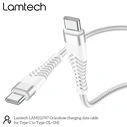 Καλώδιo USB Lamtech HQ UNBREAKABLE Type-C to Type-C WHITE 1M