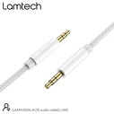 Καλώδιo 3,5mm Lamtech AUDIOCABLE BRAIDED 1m to 3.5mm SILVER