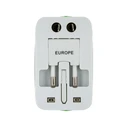 Lamtech LAM073050 Αντάπτορας Ταξιδίου Universal με 2 Θύρες USB