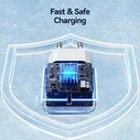 USAMS T65 US-CC226 wall charger USB-C PD 20W Fast Charging + USB-C / Lightning cable 30W white