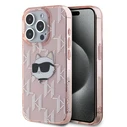 Karl Lagerfeld KLHCP15XHKLPCHP Apple iPhone 15 Pro Max hardcase IML Choupette Head & Monogram pink