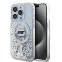Karl Lagerfeld KLHMP13XLGCHSGH Apple iPhone 13 Pro Max hardcase Liquid Glitter Choupette Head Magsafe transparent