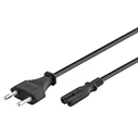 Καλώδιο Τροφοδοσίας Goobay Euro 50084, 2x0.75 mm², 1.5m, μαύρο