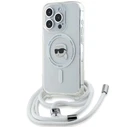 Karl Lagerfeld KLHMP15XHCKHNT Apple iPhone 15 Pro Max hardcase Crossbody IML Karl Head Magsafe transparent
