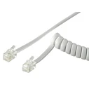 Καλώδιο Τηλεφώνου Goobay 50246, spiral, RJ10 4P4C, CCA, 2m, λευκό