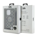 Karl Lagerfeld KLHMP15LHCKCKLCK Apple iPhone 15 Pro hardcase IML Crossbody Monogram Karl & Choupette Head MagSafe black