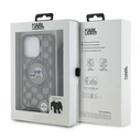 Karl Lagerfeld KLHMP15XHCKCKLCK Apple iPhone 15 Pro Max hardcase IML Crossbody Monogram Karl & Choupette Head MagSafe black