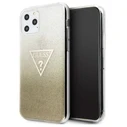 Guess GUHCN65SGTLGO iPhone 11 Pro Max gold hard case Glitter Triangle