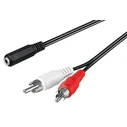Αντάπτορας 3.5mm Θηλυκό Goobay Σε 2x Rca Αρσενικό 50442 1.4m Μαύρο
