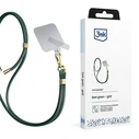 3MK EasyClip Dark Green gold phone lanyard