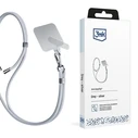 3MK EasyClip Grey silver phone lanyard