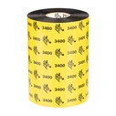 Zebra 3400 High Performance Wax/Resin Ribbon - Black - 83 mm x 450 m (Box of 6 rolls)