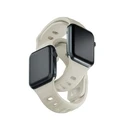 3MK Silicone Watch Strap for Apple Watch 4/5/6/7/8/9/SE/Ultra 42/44/45/49mm beige