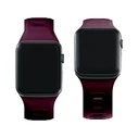 3MK Silicone Watch Strap for Apple Watch 4/5/6/7/SE/8/9/10 40/41/42mm dark purple/mulberry