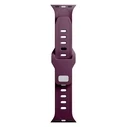 3MK Silicone Watch Strap for Apple Watch 4/5/6/7/SE/8/9/10 40/41/42mm dark purple/mulberry