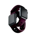 3MK Silicone Watch Strap for Apple Watch 4/5/6/7/8/9/SE/Ultra 42/44/45/49mm dark purple/mulberry