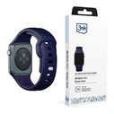 3MK Silicone Watch Strap for Apple Watch 4/5/6/7/SE/8/9/10 40/41/42mm navy/ocean blue
