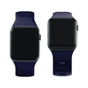 3MK Silicone Watch Strap for Apple Watch 4/5/6/7/SE/8/9/10 40/41/42mm navy/ocean blue
