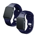 3MK Silicone Watch Strap for Apple Watch 4/5/6/7/SE/8/9/10 40/41/42mm navy/ocean blue