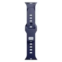 3MK Silicone Watch Strap for Apple Watch 4/5/6/7/SE/8/9/10 40/41/42mm navy/ocean blue
