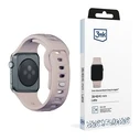 3MK Silicone Watch Strap for Apple Watch 4/5/6/7/SE/8/9/10 40/41/42mm pink-beige/latte