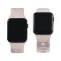 3MK Silicone Watch Strap for Apple Watch 4/5/6/7/SE/8/9/10 40/41/42mm pink-beige/latte