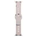 3MK Silicone Watch Strap for Apple Watch 4/5/6/7/SE/8/9/10 40/41/42mm pink-beige/latte