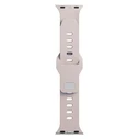 3MK Silicone Watch Strap for Apple Watch 4/5/6/7/8/9/SE/Ultra 42/44/45/49mm pink-beige/latte