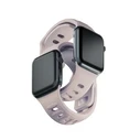 3MK Silicone Watch Strap for Apple Watch 4/5/6/7/8/9/SE/Ultra 42/44/45/49mm pink-beige/latte