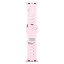 3MK Silicone Watch Strap for Apple Watch 4/5/6/7/SE/8/9/10 40/41/42mm pink/powder pink