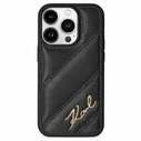 Karl Lagerfeld KLHCP15XPQDSMGK Apple iPhone 15 Pro Max hardcase Diagonal Quilted Script black