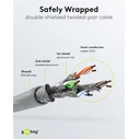 Goobay S/FTP Cat.6 (Gigabit) Καλώδιο Δικτύου Ethernet 3m Γκρι 50888
