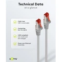 Goobay καλώδιο δικτύου 50894, CAT 6 S/FTP, copper, 250MHz, 30m, γκρι