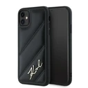Karl Lagerfeld KLHCN61PQDSMGK Apple iPhone 11 / XR hardcase Diagonal Quilted Script black
