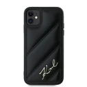 Karl Lagerfeld KLHCN61PQDSMGK Apple iPhone 11 / XR hardcase Diagonal Quilted Script black