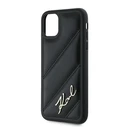 Karl Lagerfeld KLHCN61PQDSMGK Apple iPhone 11 / XR hardcase Diagonal Quilted Script black