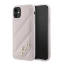Karl Lagerfeld KLHCN61PQDSMGP Apple iPhone 11 / XR hardcase Diagonal Quilted Script pink