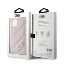 Karl Lagerfeld KLHCN61PQDSMGP Apple iPhone 11 / XR hardcase Diagonal Quilted Script pink