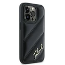 Karl Lagerfeld KLHCP14LPQDSMGK Apple iPhone 14 Pro hardcase Diagonal Quilted Script black