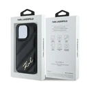 Karl Lagerfeld KLHCP14LPQDSMGK Apple iPhone 14 Pro hardcase Diagonal Quilted Script black