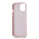 Karl Lagerfeld KLHCP14SPQDSMGP Apple iPhone 14 / 15 / 13 hardcase Diagonal Quilted Script pink