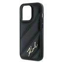 Karl Lagerfeld KLHCP14XPQDSMGK Apple iPhone 14 Pro Max hardcase Diagonal Quilted Script black
