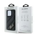 Karl Lagerfeld KLHCP14XPQDSMGK Apple iPhone 14 Pro Max hardcase Diagonal Quilted Script black