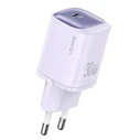 USAMS CC251 wall charger USB-C 30W GaN Fast Charging HC Series purple