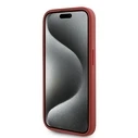 Karl Lagerfeld KLHCP15LPQDSMGR Apple iPhone 15 Pro hardcase Diagonal Quilted Script red
